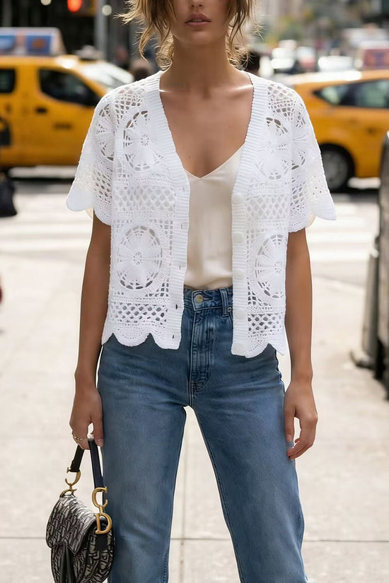 Crochet Pattern Open-Front Top