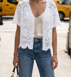 Crochet Pattern Open-Front Top