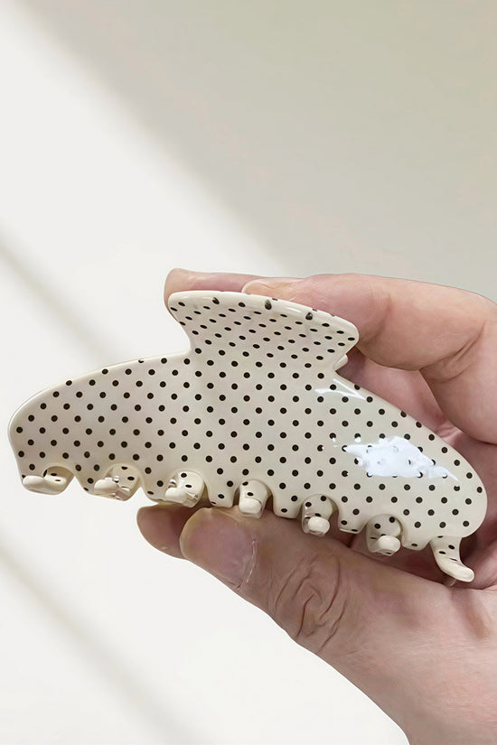 Polka Dot Hair Claw Clip