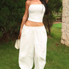 Wide Leg Drawstring Pants