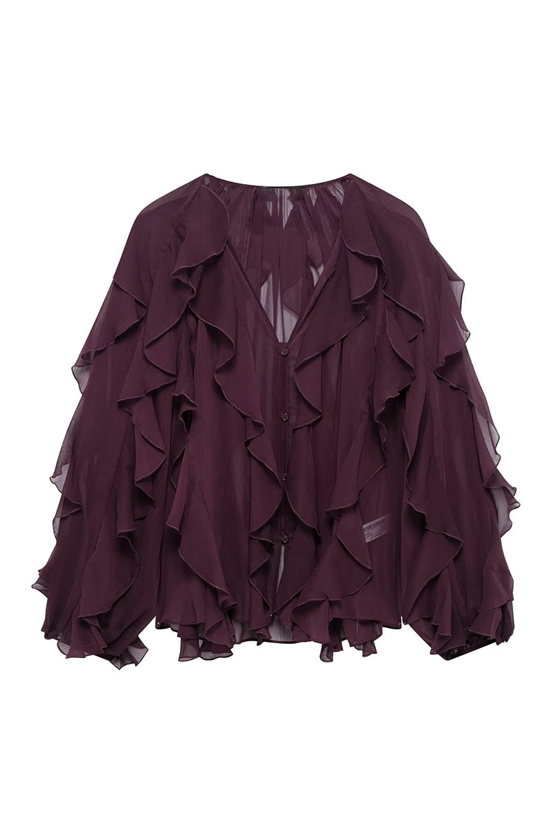Ruffled Layered Blouse