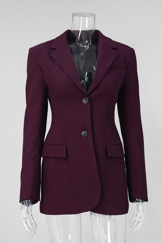 Tailored Button-Up Blazer