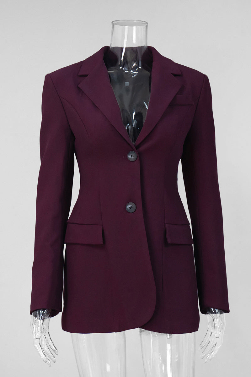 Tailored Button-Up Blazer