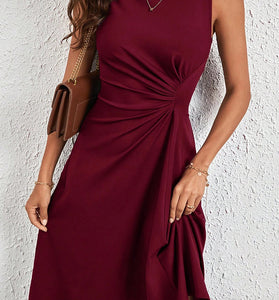 Asymmetric Sleeveless Casual Dress