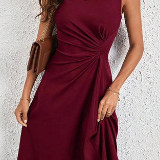 Asymmetric Sleeveless Casual Dress