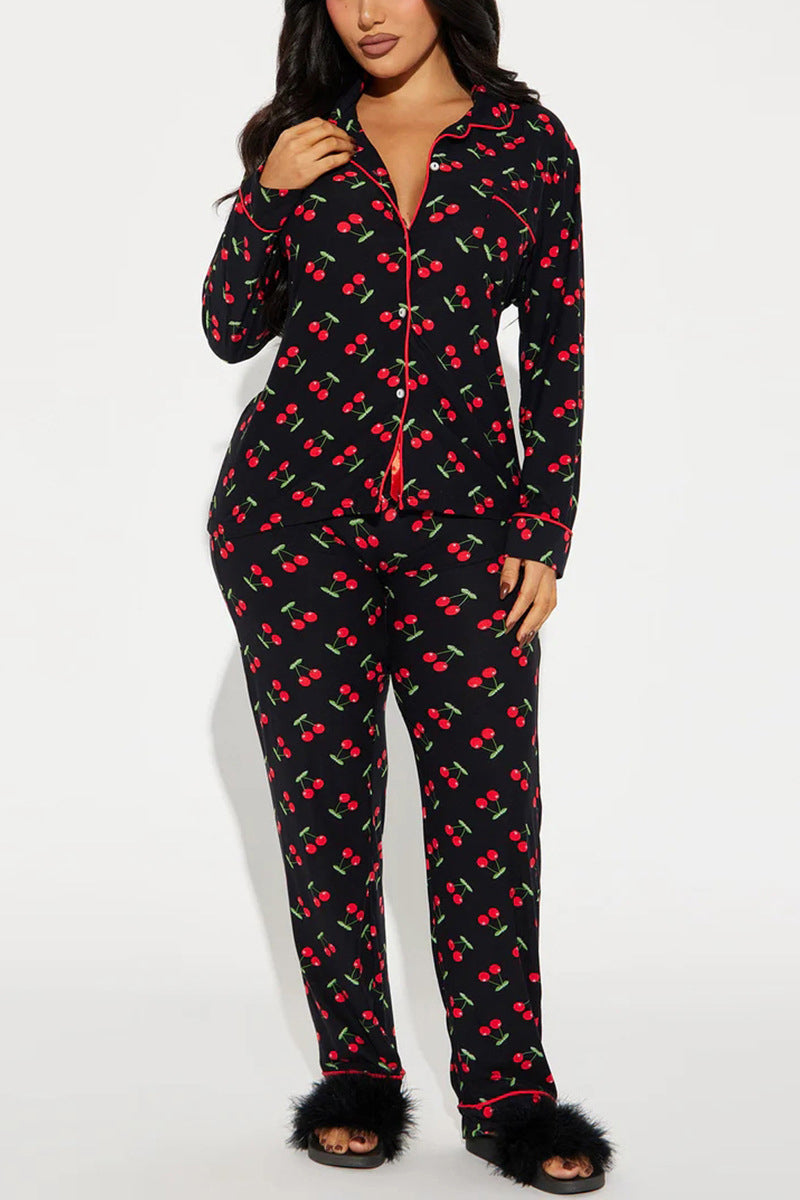Cozy Classic Pajama Set with Contrast Trim