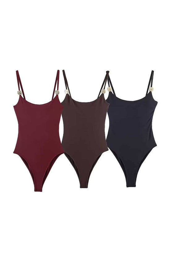 Elegant Sleeveless Bodycon Bodysuit