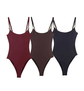 Elegant Sleeveless Bodycon Bodysuit