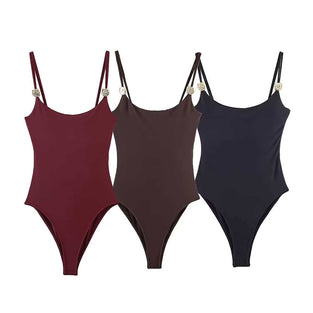 Elegant Sleeveless Bodycon Bodysuit