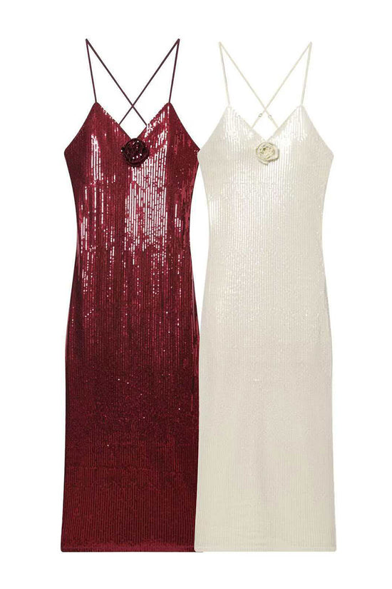 Sequin Strappy Party Dress