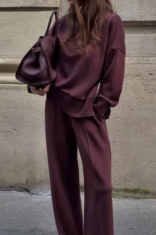 Chic Oversized Sweater and Trouser Set