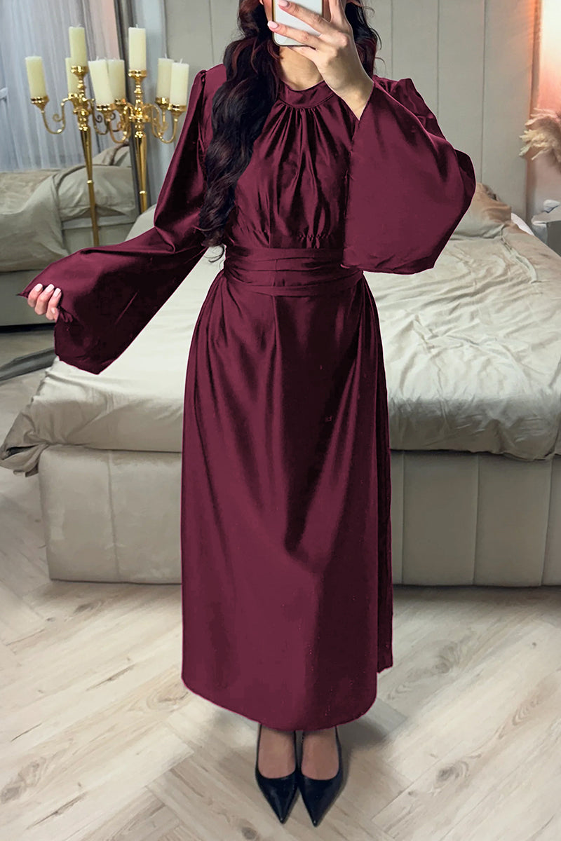 Elegant Long Sleeve Maxi Casual Dress