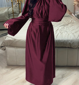 Elegant Long Sleeve Maxi Casual Dress