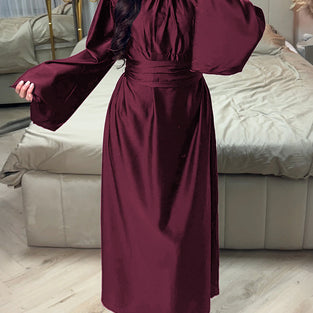 Elegant Long Sleeve Maxi Casual Dress
