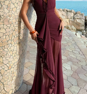 Elegant Halter Maxi Dress