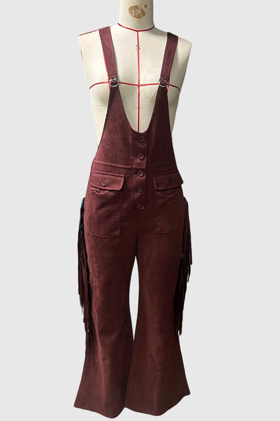 Fringe Pocket Buttoned Jumpsuit
