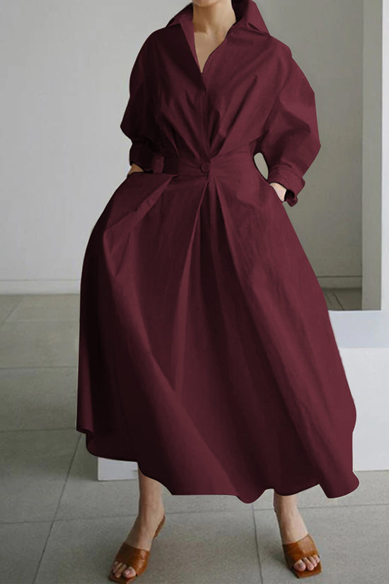 Elegant Long Sleeve Maxi Casual Dress