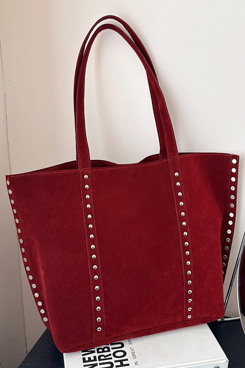 Studded Tote Bag with Elegant Handles