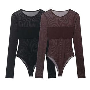 Mesh Long Sleeve Bodysuit