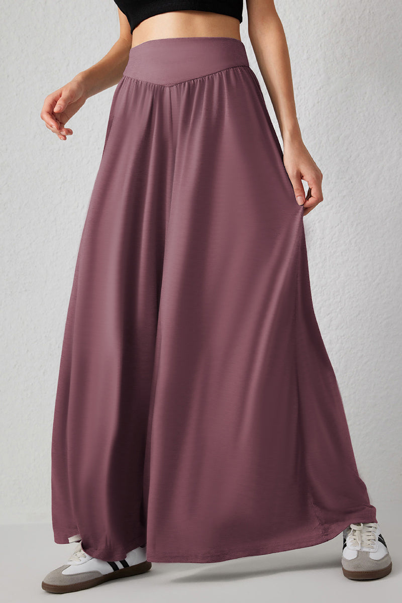 Flowing Wide-Leg Casual Pants