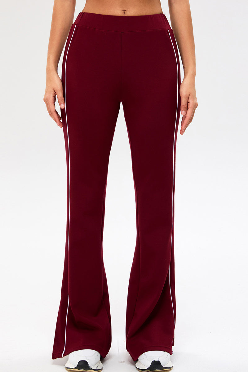 Flared Jogger Pants with Side Stripes