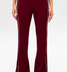 Flared Jogger Pants with Side Stripes