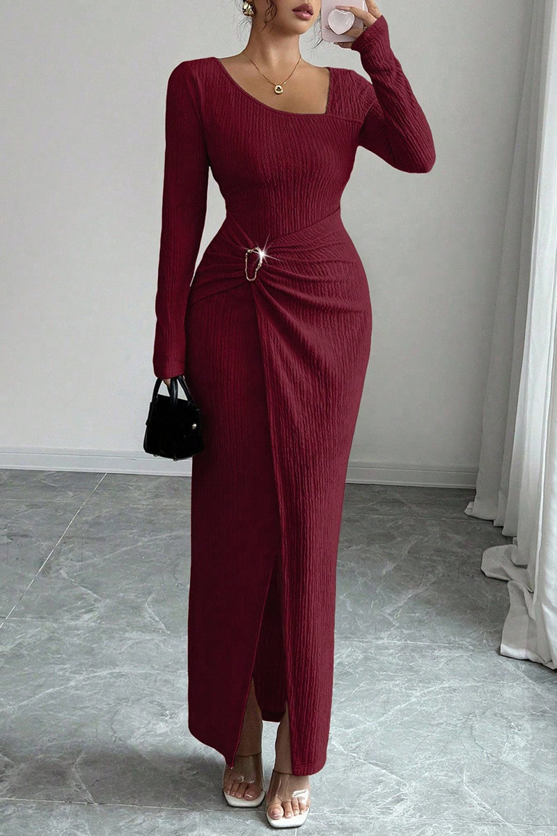 Elegant Long Sleeve Bodycon Casual Dress