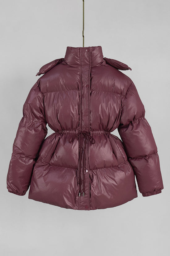 Sleek Belted Puffer Coat