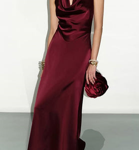 Sleek Halter Maxi Dress
