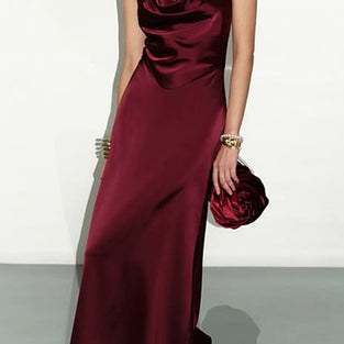 Sleek Halter Maxi Dress