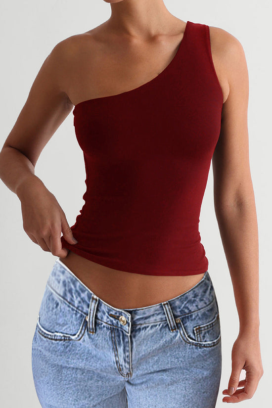 One-Shoulder Bodycon Tank