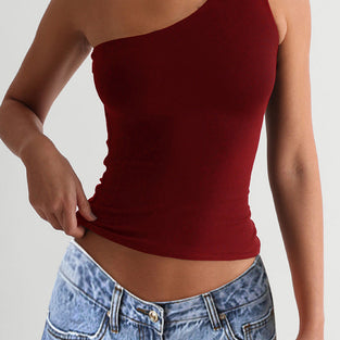 One-Shoulder Bodycon Tank
