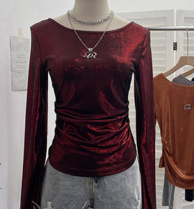 Elegant Long Sleeve Bodycon T-Shirt