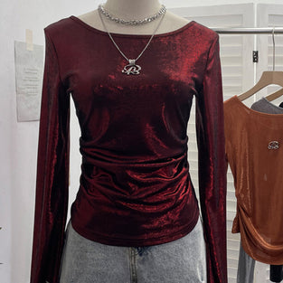 Elegant Long Sleeve Bodycon T-Shirt