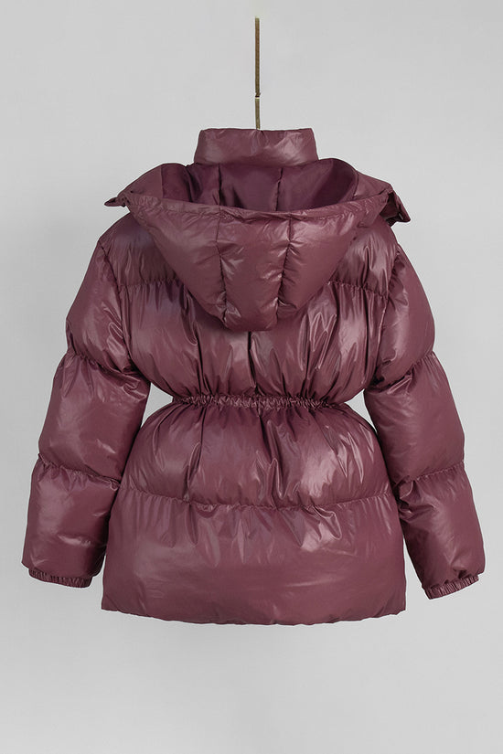 Sleek Belted Puffer Coat