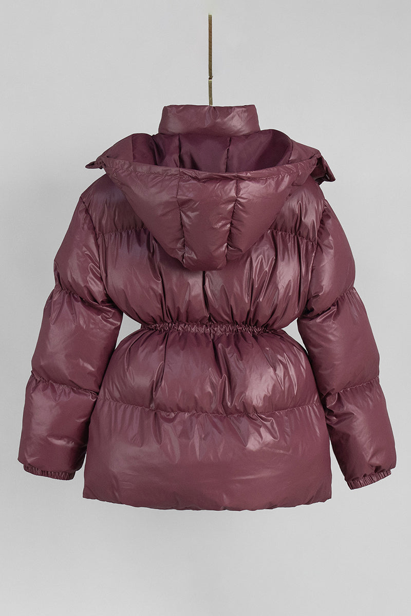 Sleek Belted Puffer Coat