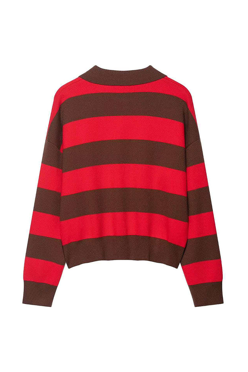 Striped V-Neck Sweater