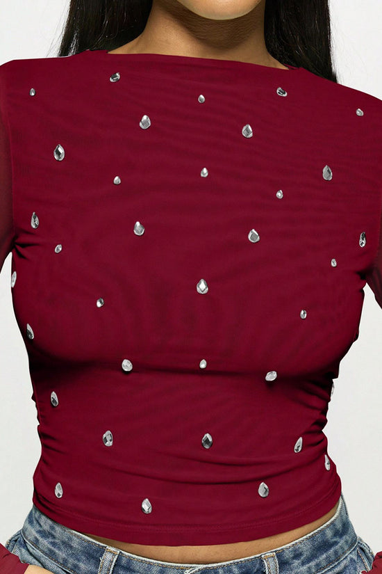 Embellished Long Sleeve T-Shirt