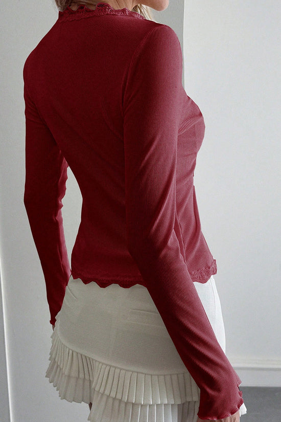 Elegant V-Neck Buttoned Blouse