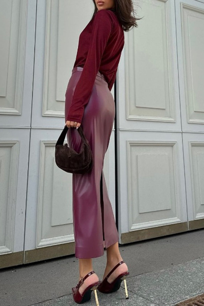 Sleek Midi Pencil Skirt