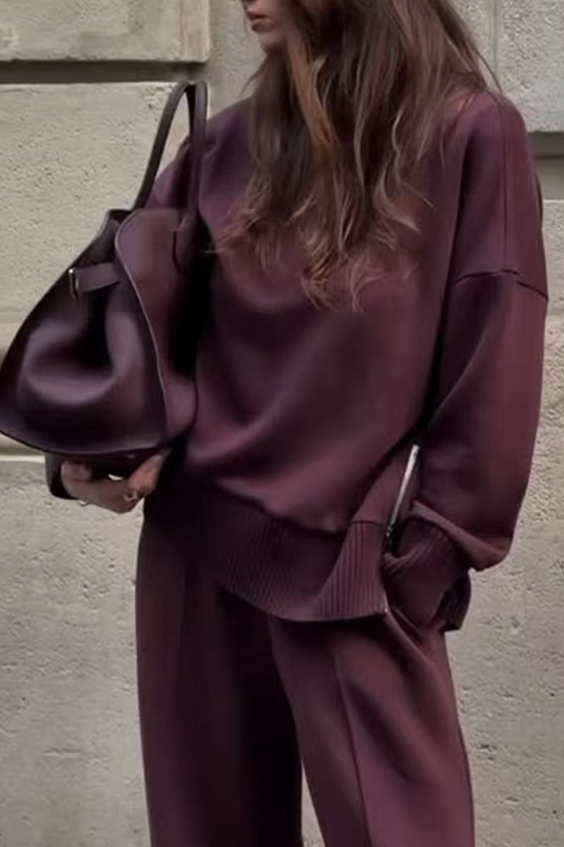 Chic Oversized Sweater and Trouser Set