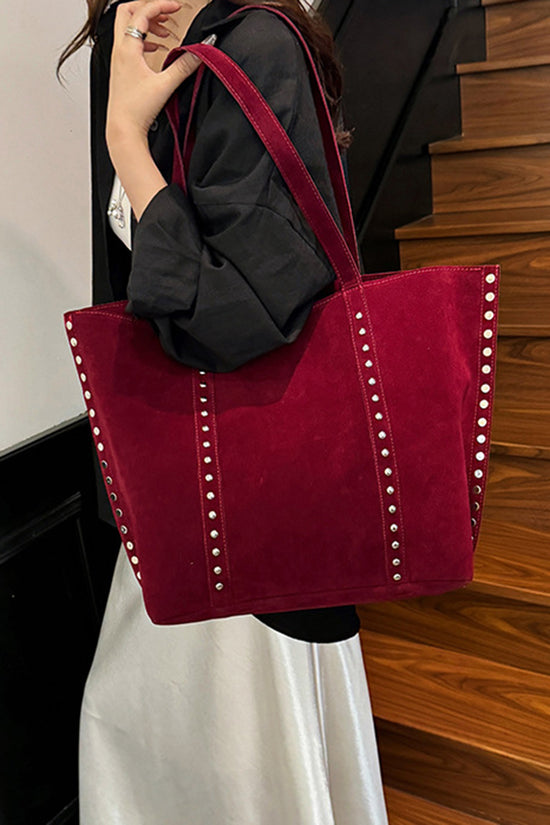 Studded Tote Bag with Elegant Handles