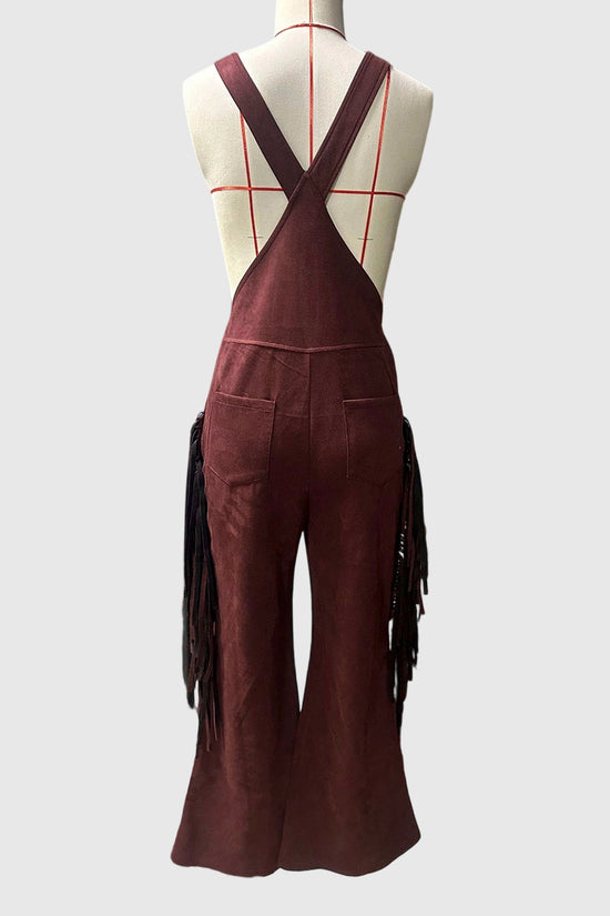 Fringe Pocket Buttoned Jumpsuit