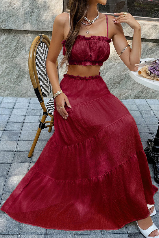 Tiered Sleeveless Skirt Set