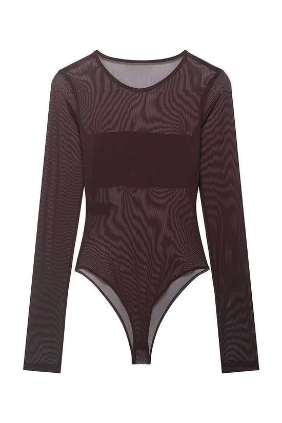 Mesh Long Sleeve Bodysuit