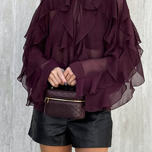 Elegant Ruffle Long Sleeve Blouse