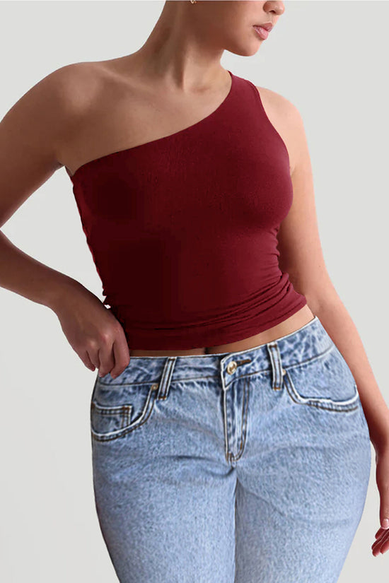 One-Shoulder Bodycon Tank