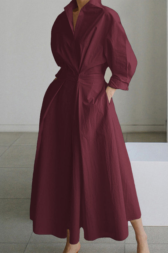 Elegant Long Sleeve Maxi Casual Dress