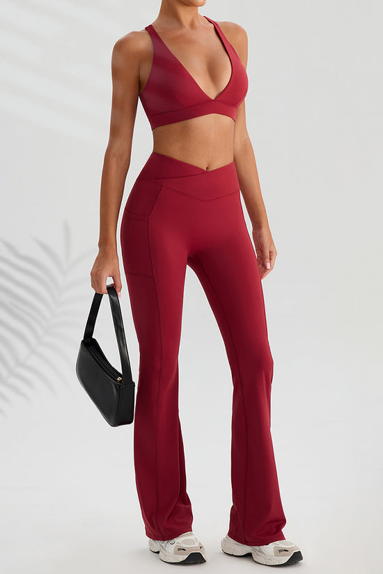 Sleek Crossover Waist Joggers