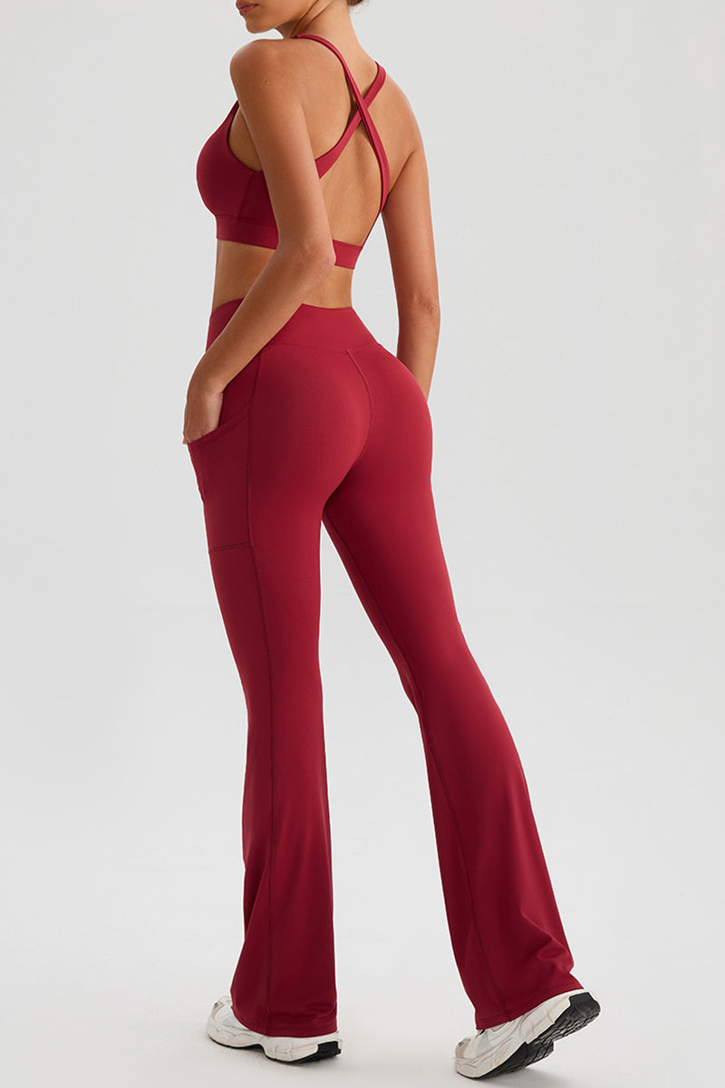 Sleek Crossover Waist Joggers